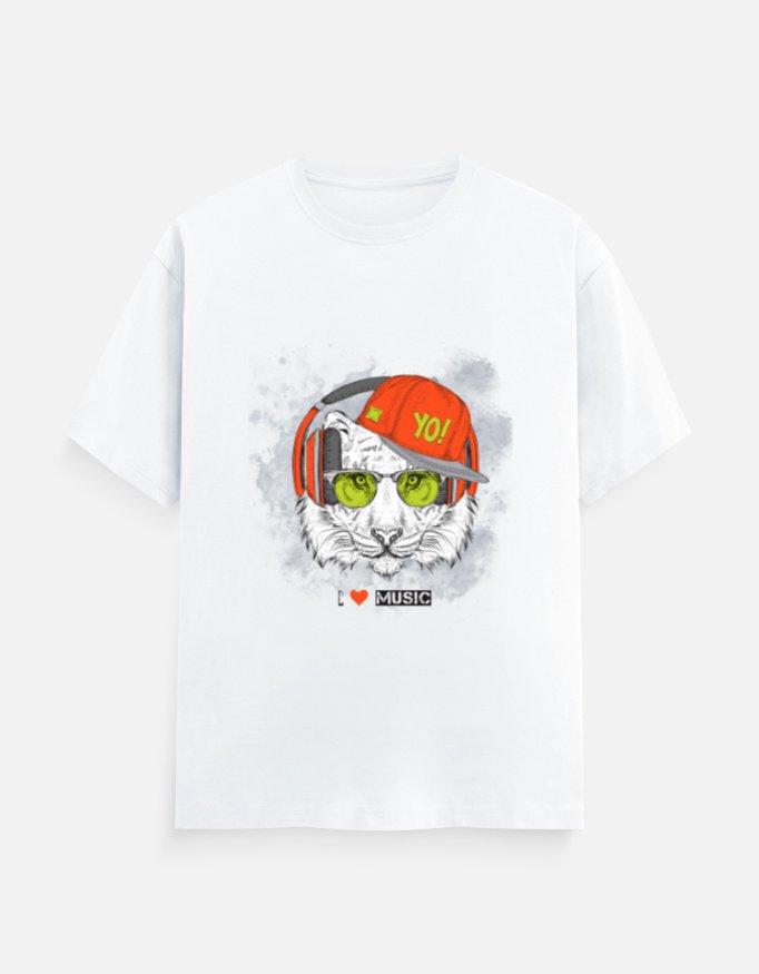 DJ Tiger Graphic Unisex T-Shirt - Image 4