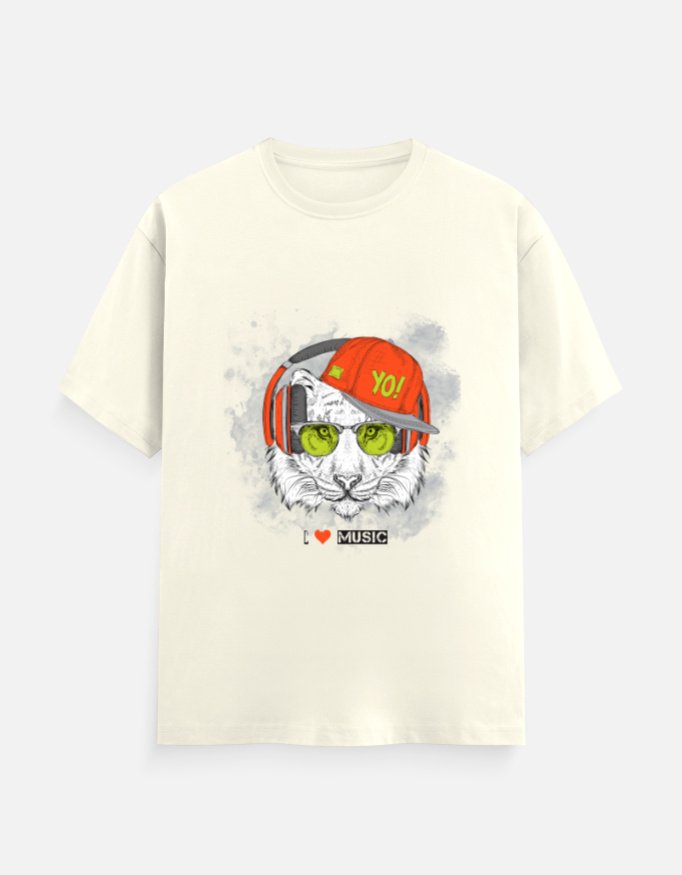 DJ Tiger Graphic Unisex T-Shirt - Image 2