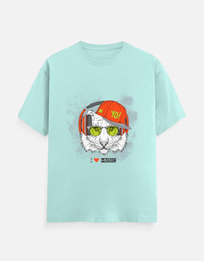 DJ Tiger Graphic Unisex T-Shirt - Image 5