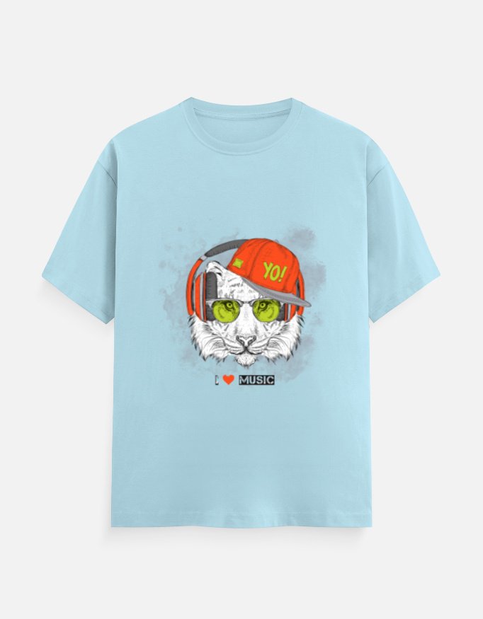 DJ Tiger Graphic Unisex T-Shirt - Image 3
